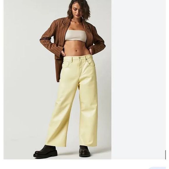 Free People by Citizens of HumanityLeather Gaucho Pants
